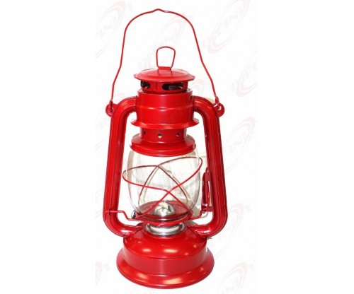 Red Hurricane Lantern Hanging Emergency Camping Kerosene Oil Lamp Light